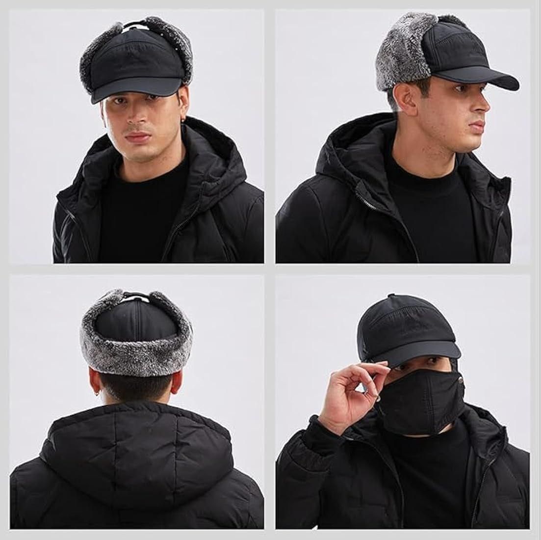 Unisex 3 In 1 Winter Warm Face Mask With Cap
