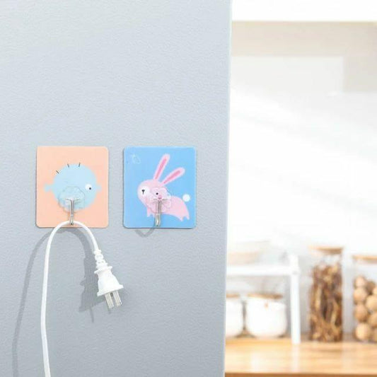 Hooks-Cartoons Strong Adhesive Wall Sticky Hooks(Pack of 3)