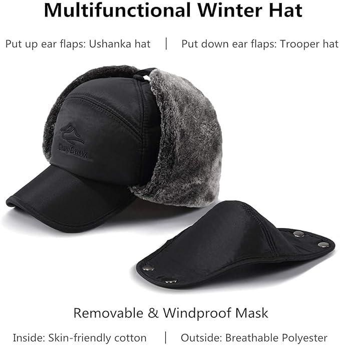 Unisex 3 In 1 Winter Warm Face Mask With Cap