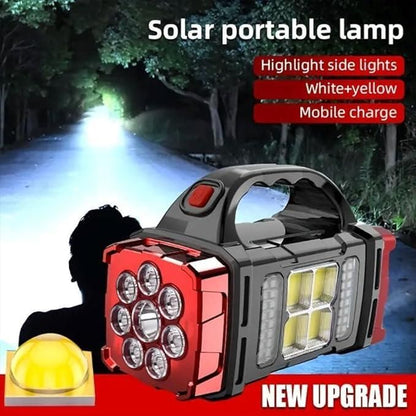 Multifunctional Solar Waterproof Flashlight with USB Charging